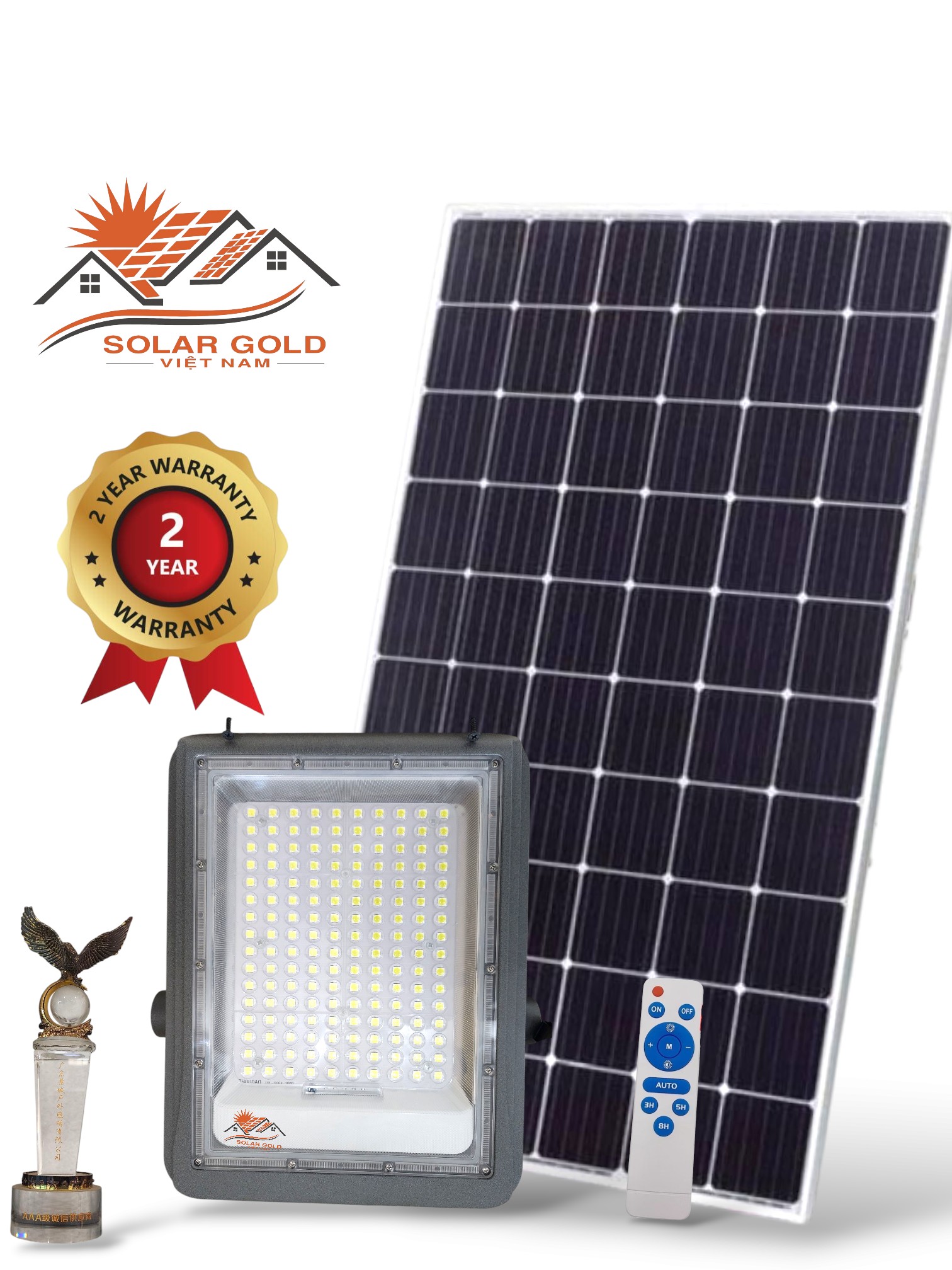 Đèn năng lượng mặt trời mắt ngọc 300W_300M