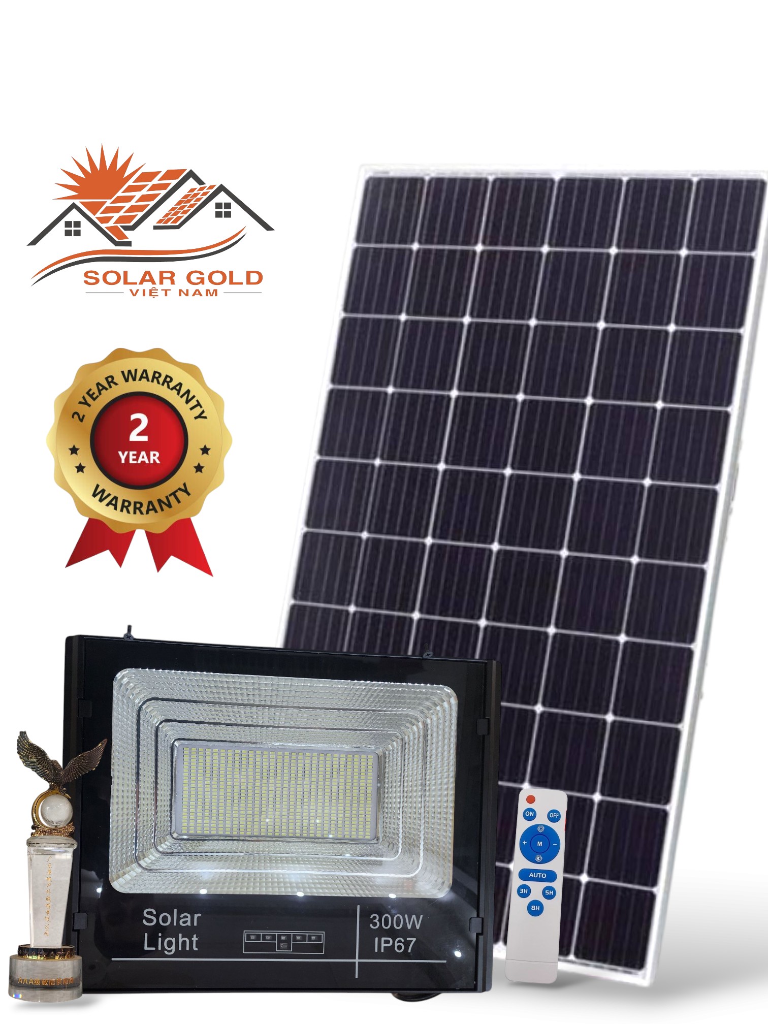 Đèn năng lượng mặt trời pha 300W_200m